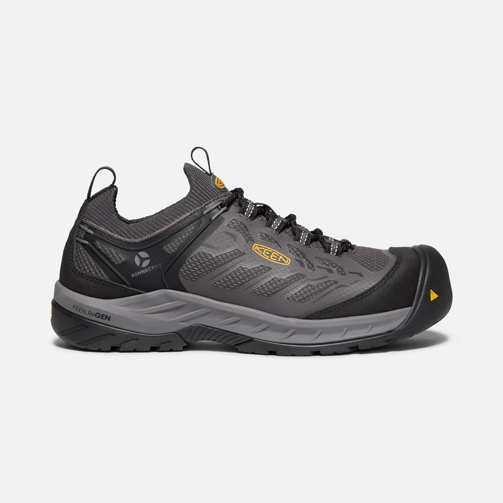 Keen Iş Ayakkabısı Erkek Gri/Siyah - Flint Ii Sport (Carbon-Fiber Toe) - Türkiye JVDZ68240